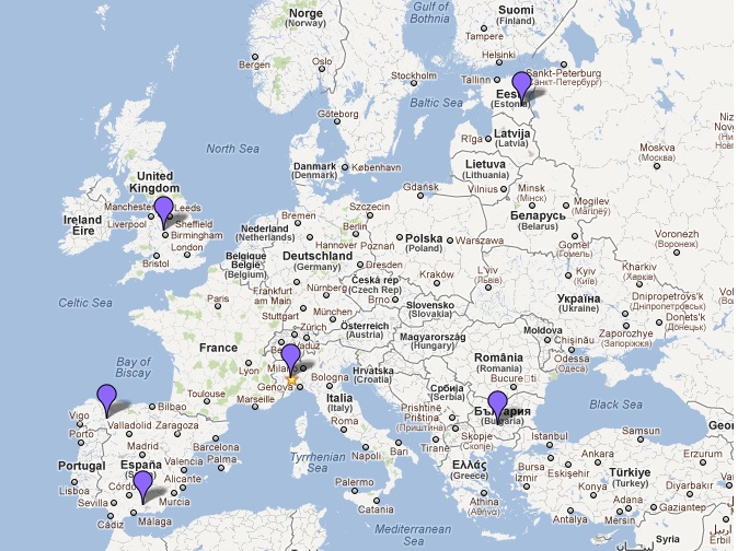 Mappa partner europei